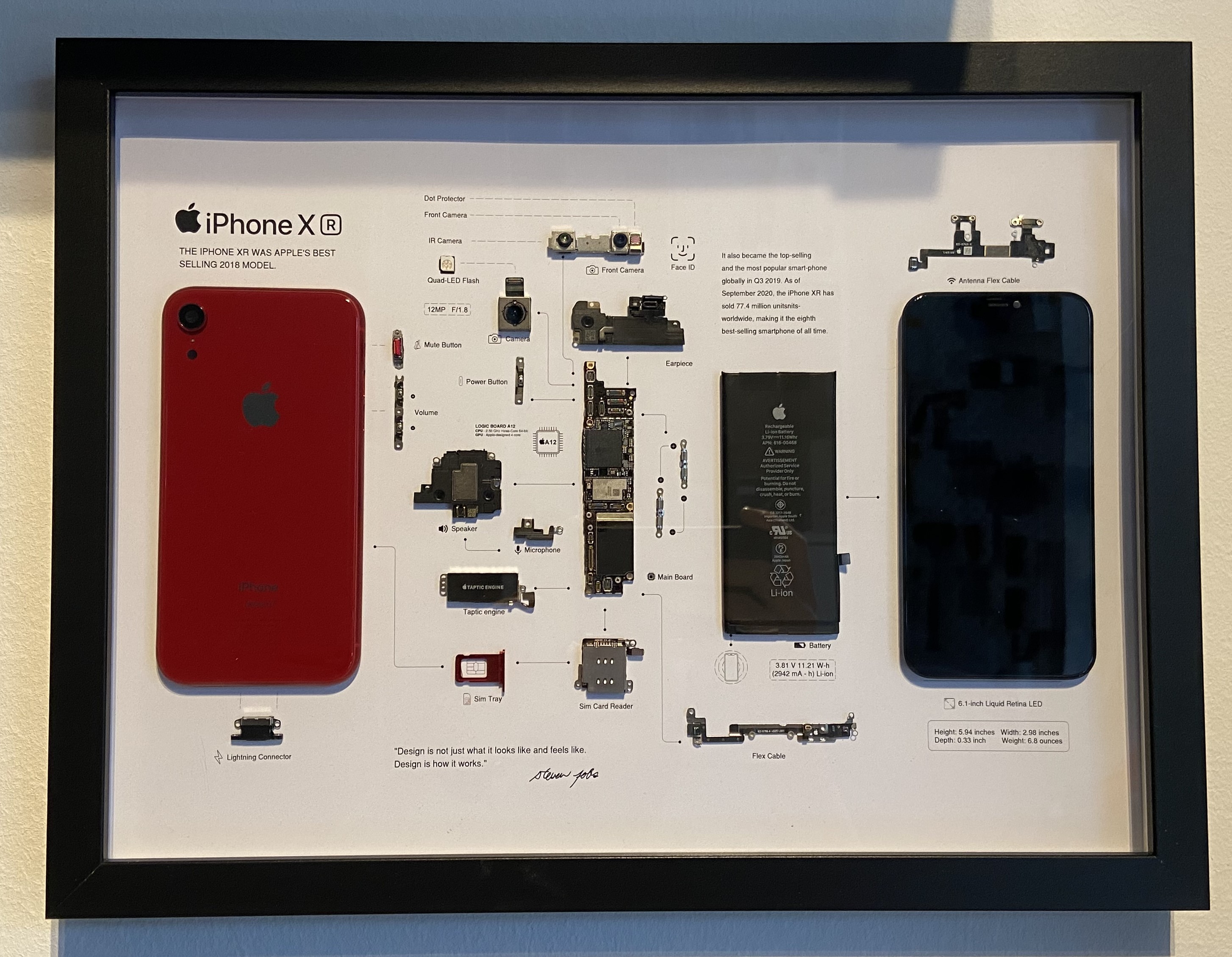 iPhone XR with red frame